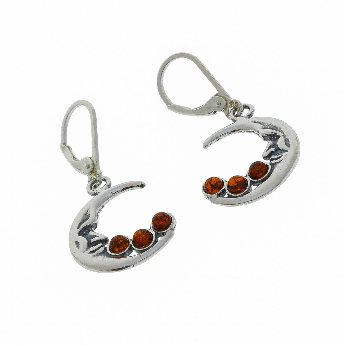 Ohrringe aus Sterling Silber 925 mit nordischem Naturbernstein