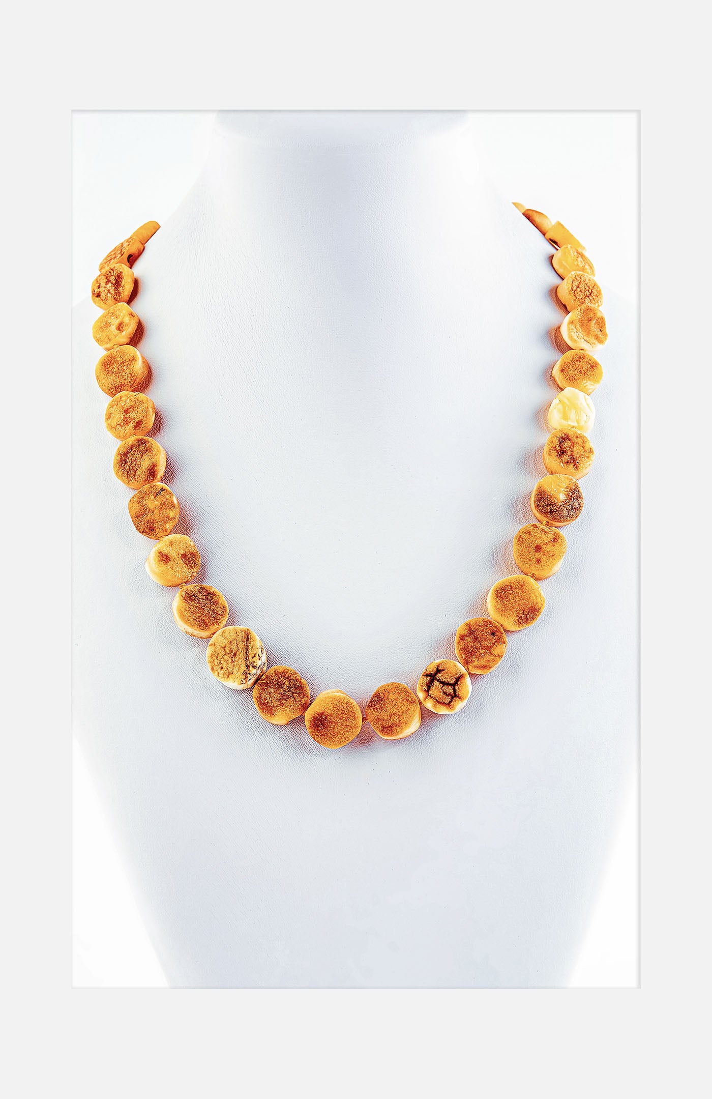 Boney Necklace - Made from finely sliced premium amber