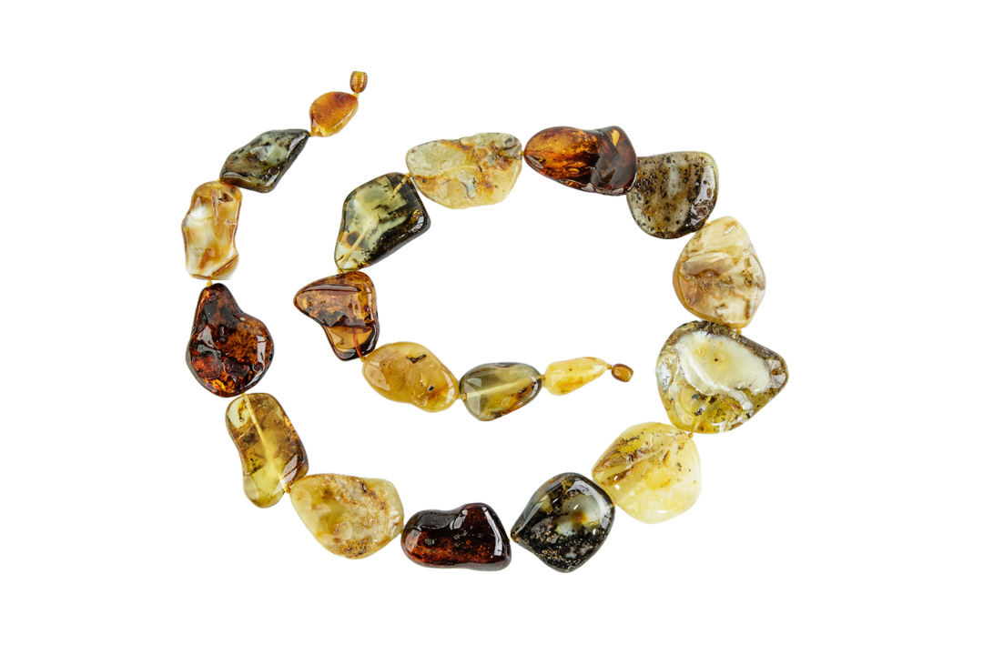 "Baroque de Luxe" Edles, imposantes Bernstein-Collier: Ein Naturkunstwerk in faszinierenden Farben