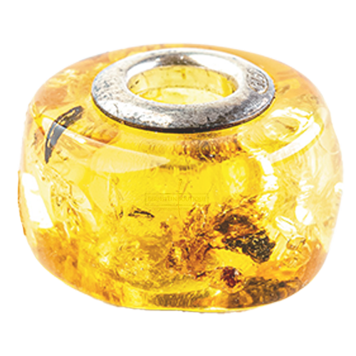 Pendant - Charm made of amber in lighter honey-gold tones