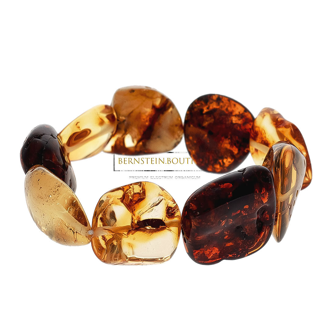 Colorful &amp; chunky elegant bracelet made of amber