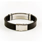 Lederarmband mit nordischem Bernstein in natürlicher Farbe und Muster, Elfenbein, als  Mosaik