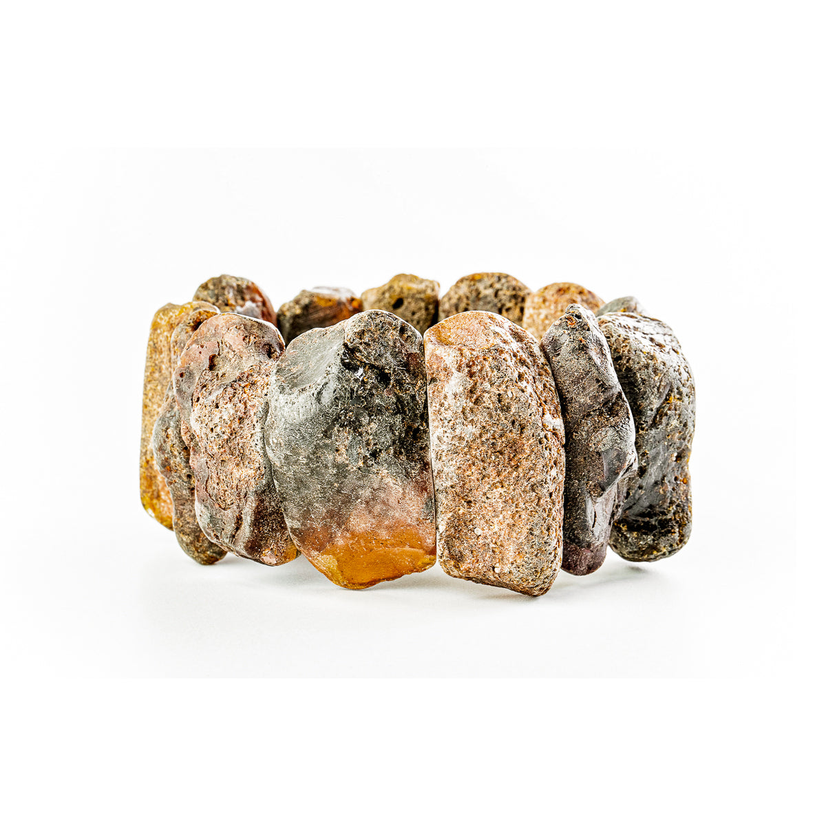 Luxury bracelet made from chunks of pure amber