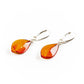 Natural amber drop earrings