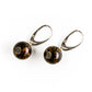 Earrings made of spherical natural Nordic amber