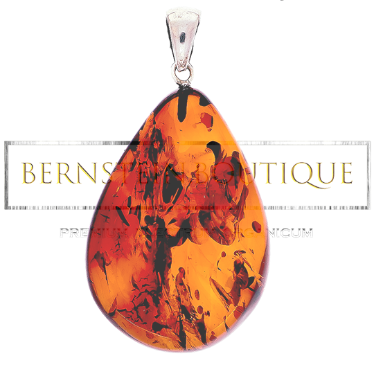 Amber pendant - classic amber brown red