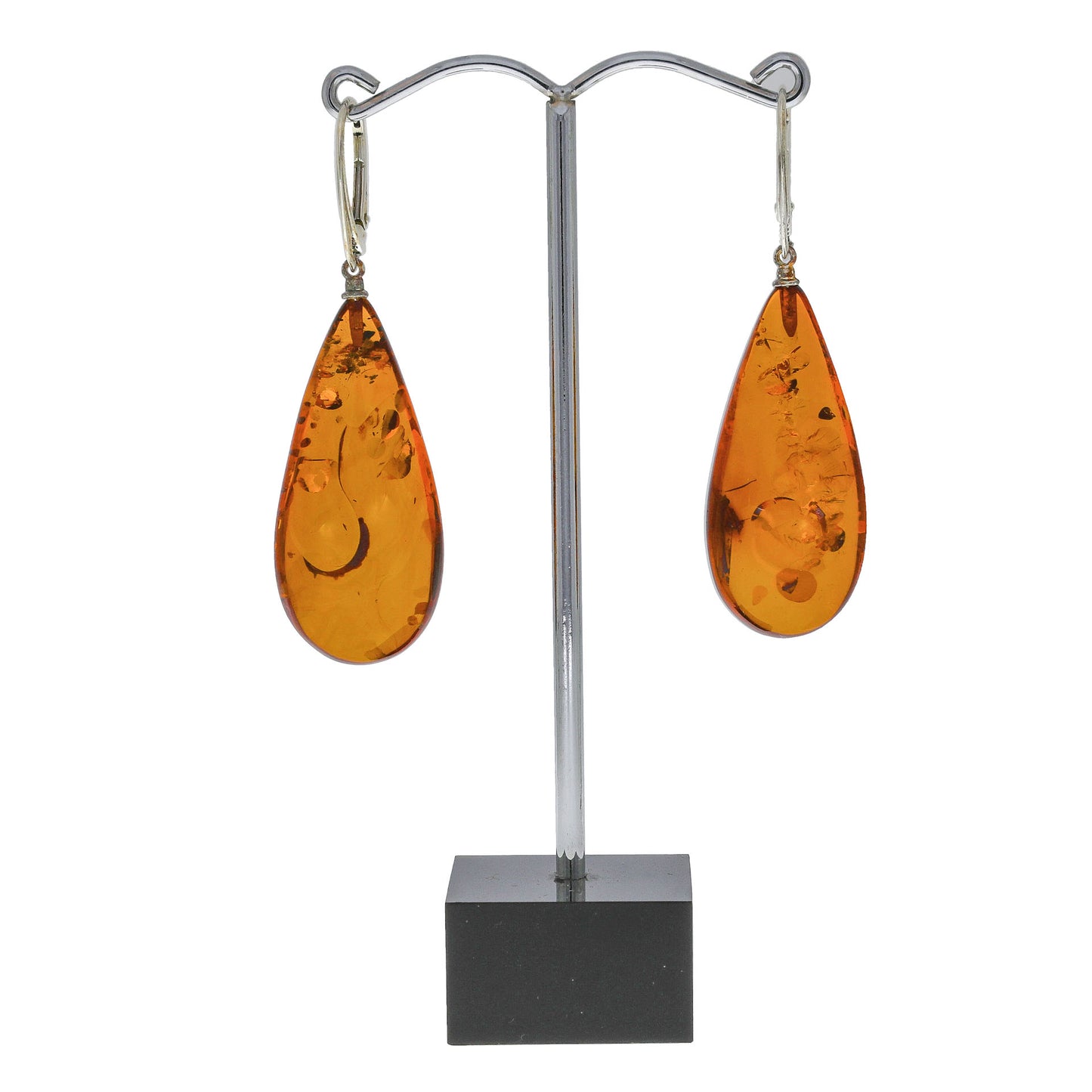 Baroque amber earrings - 45