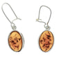Ohrringe : Honigfarbener Naturbernstein in Sterling Silber 925