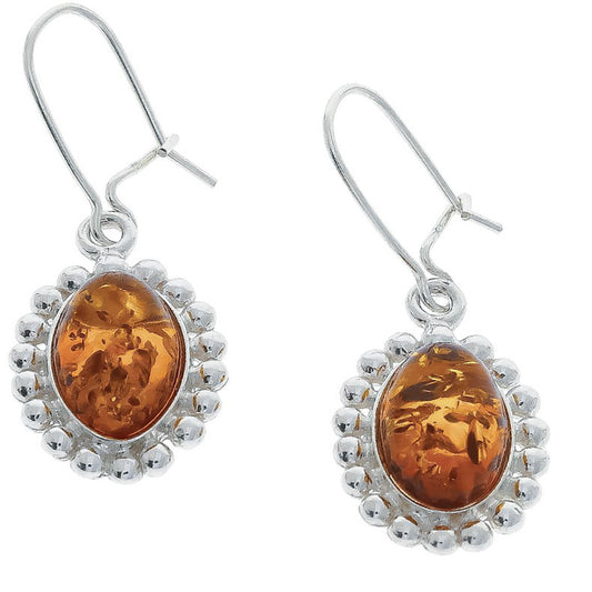 Ohrringe: Sterling Silber 925 mit authentischem nordischem Bernstein