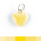 Necklace pendant - heart made of polished amber