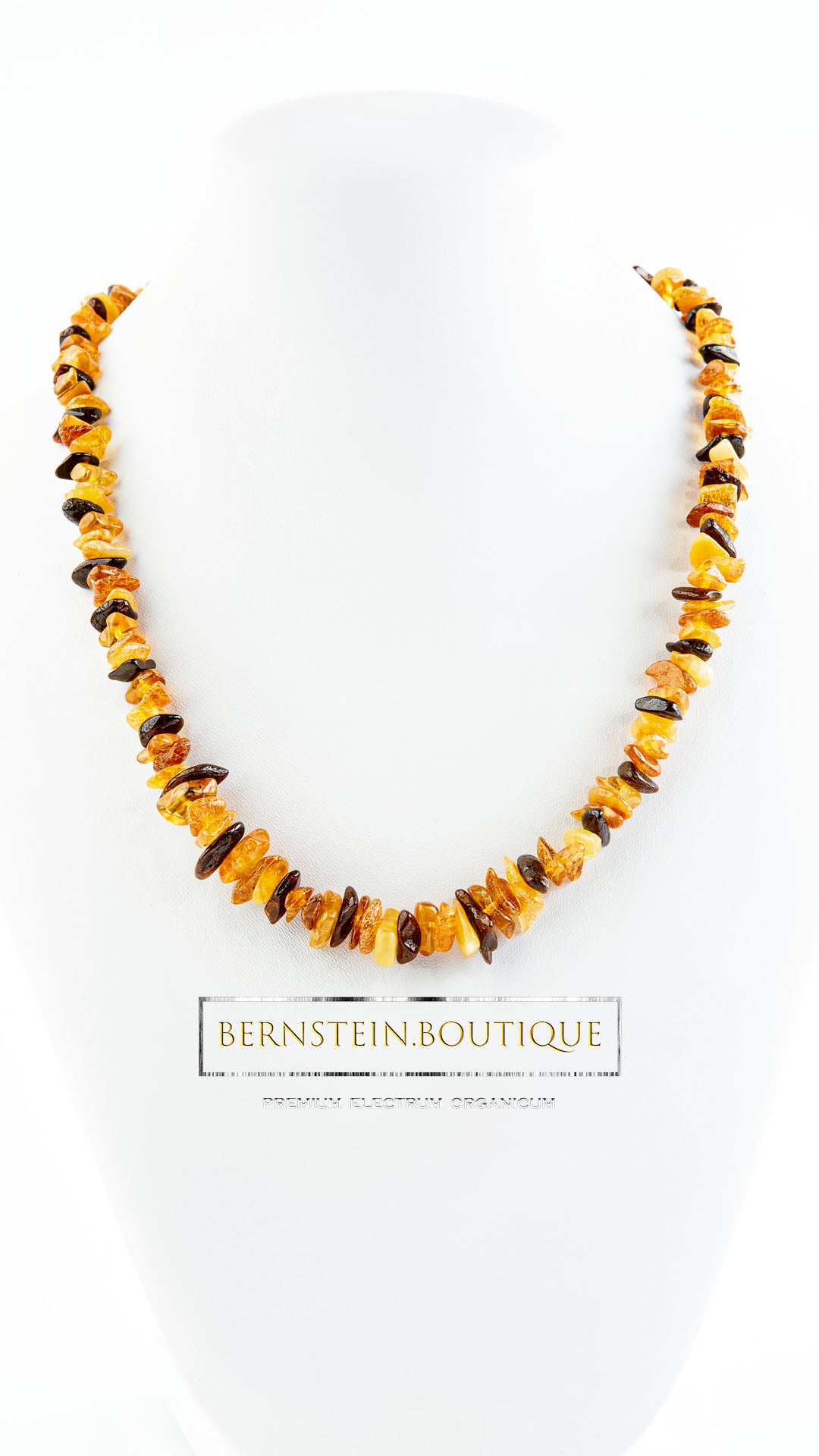 Bee style amber necklace