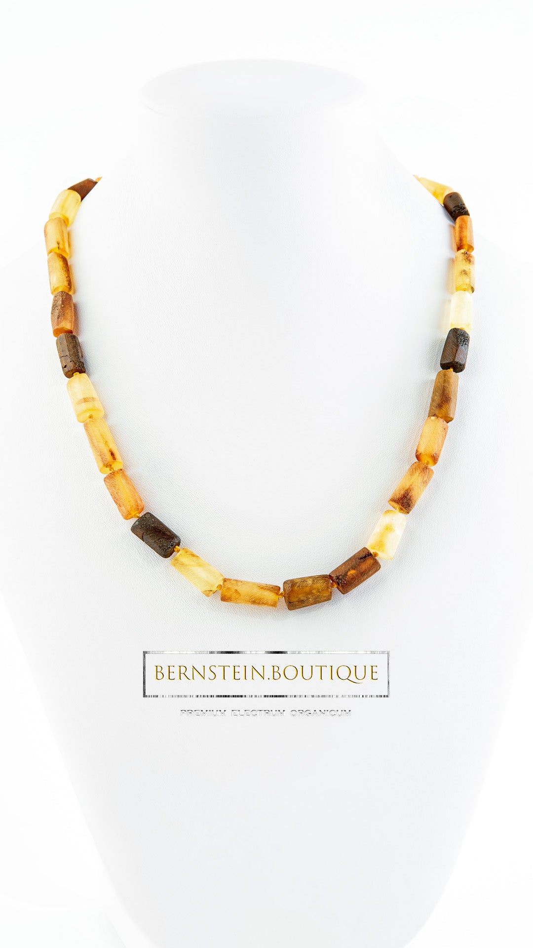 Pure natural Nordic amber necklace made from alloy shaped amber beads