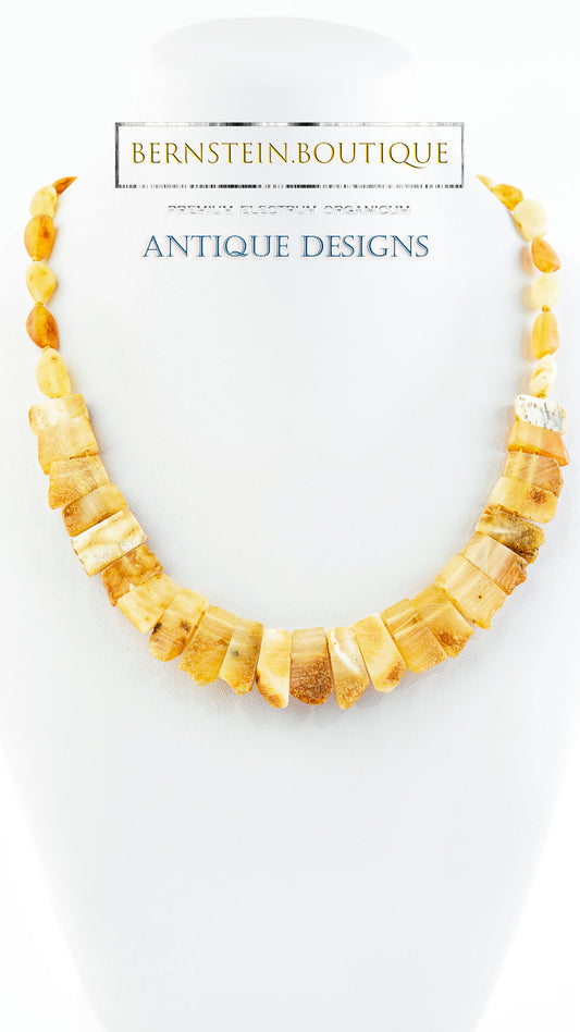 Necklace made from an ancient Hellenic necklace made from pure, raw natural amber