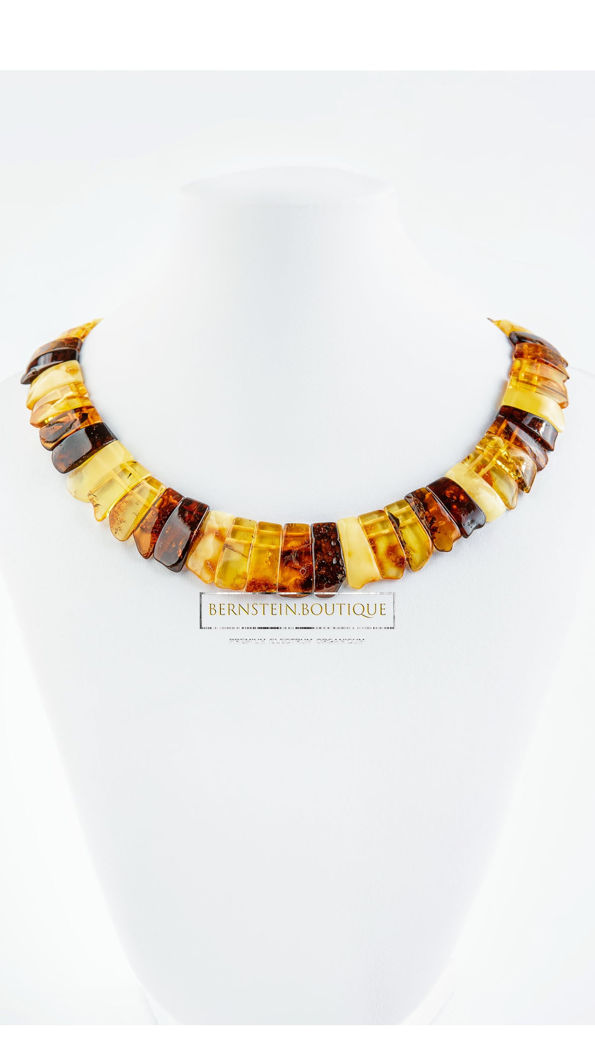 Amber necklace in ancient Greek stylish collier design