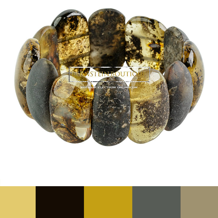 Rustic, elegant, luxurious bracelet made of amber