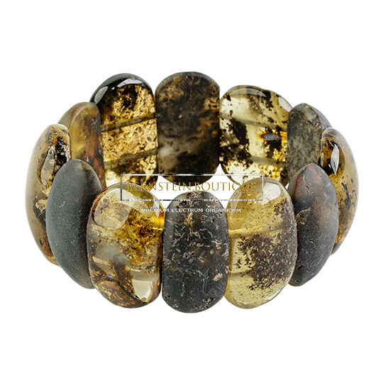 Rustic, elegant, luxurious bracelet made of amber