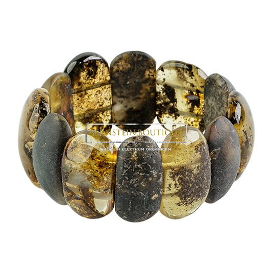 Rustic, elegant, luxurious bracelet made of amber