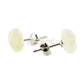 Stud earrings made of butter white amber hearts on sterling silver. 925