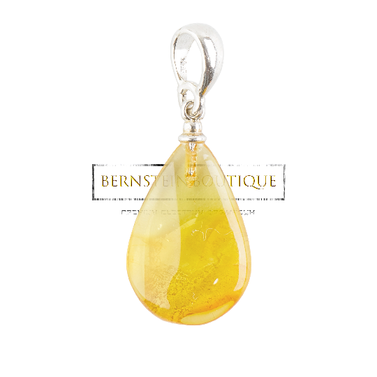 Pendant - A delicate natural amber drop