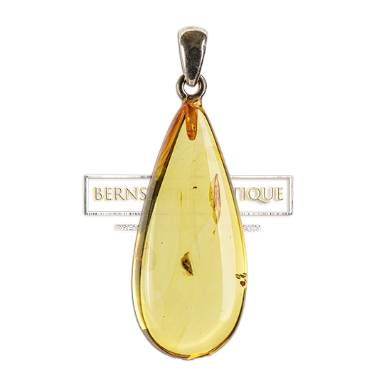 An amber necklace pendant