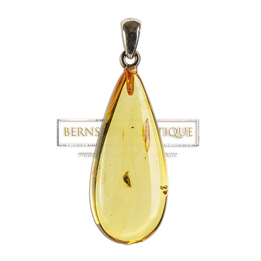 An amber necklace pendant