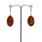 Earrings made of classically elegant amber beads - on sterling silver