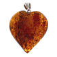 A large amber heart - a pendant for a necklace