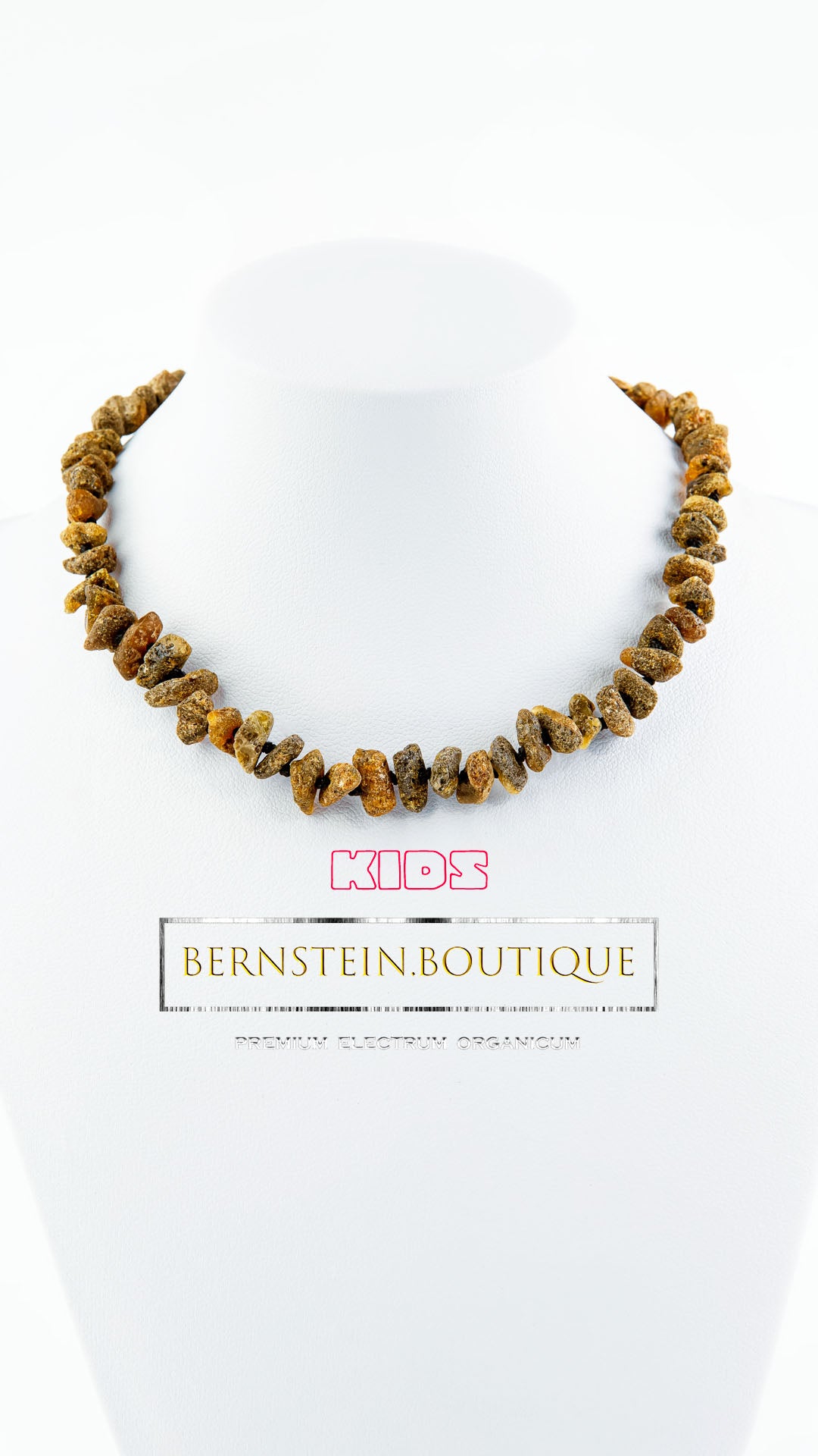 Handcrafted Children's Necklace: Nature's Fascination with Nordic Raw Amber (Ages 6+)