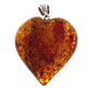 A large amber heart - a pendant for a necklace