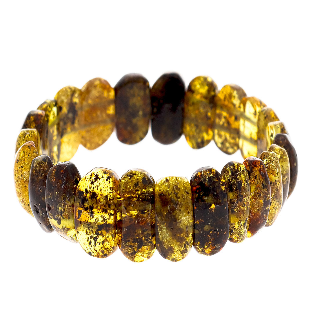 Bracelet made of natural amber - Rustic nature - Powerful Classic elegance