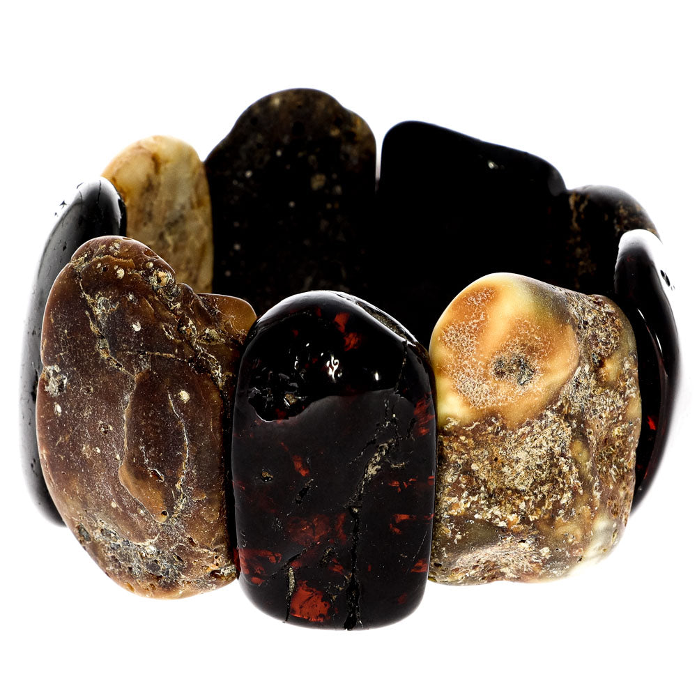 Large bracelet made of real amber