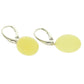 Lemon yellow amber beads and sterling silver earrings