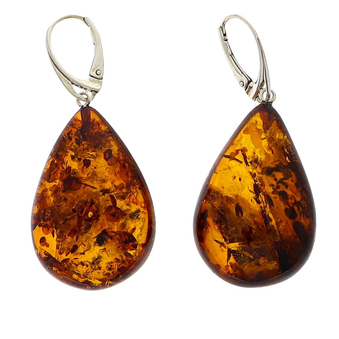 Earrings - Baroque Classic in the design and colors of amber - er43