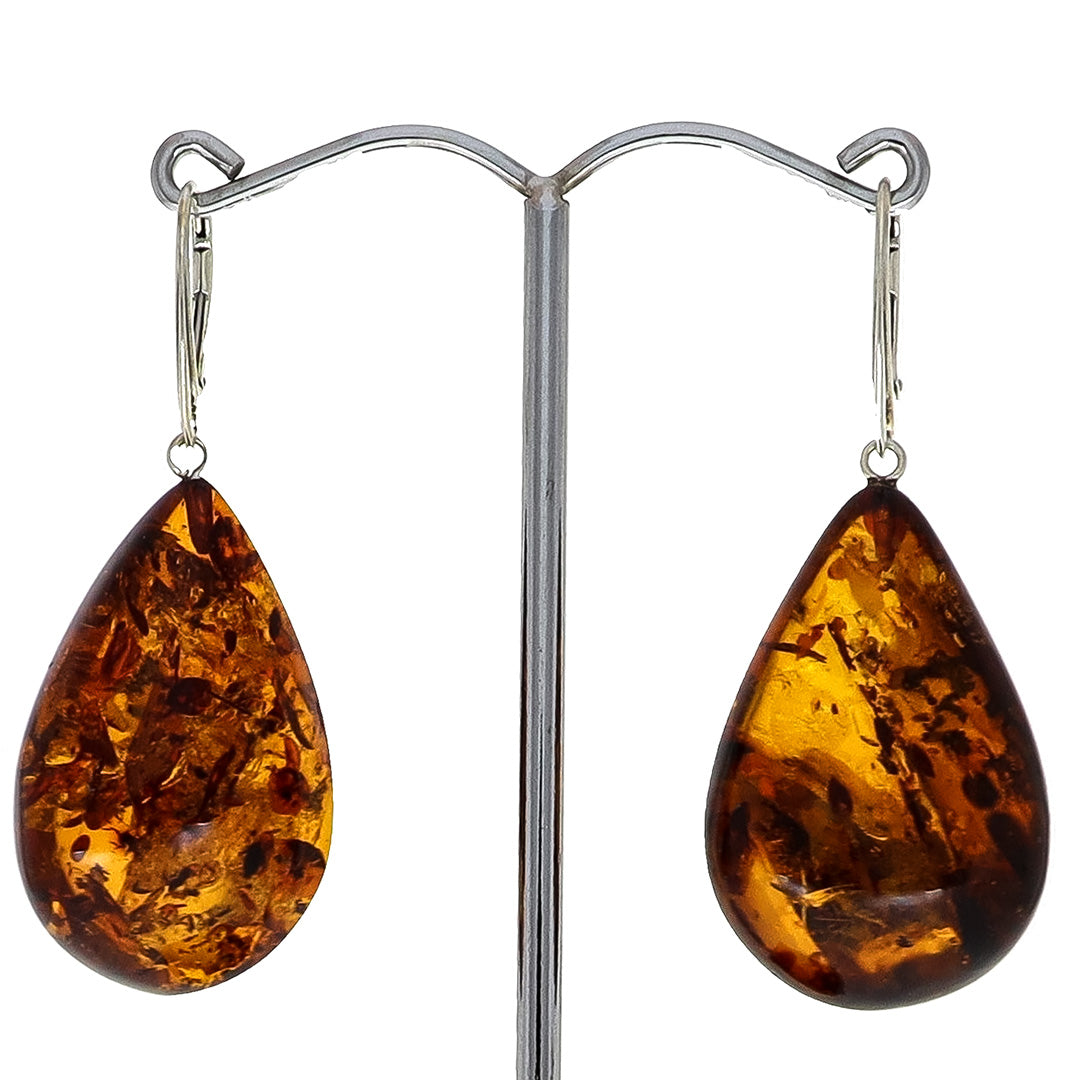 Earrings - Baroque Classic in the design and colors of amber - er43