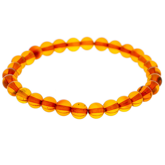 Bracelet made of light brown amber beads