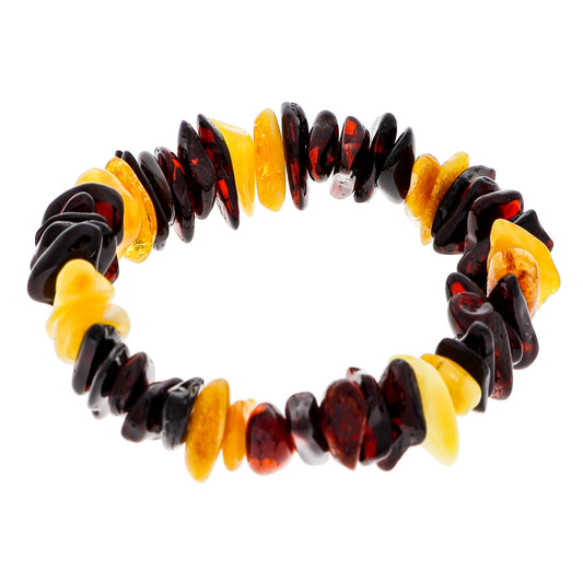 Bracelet made of polished chips of pure amber - For children from 4 years old - AB 0087