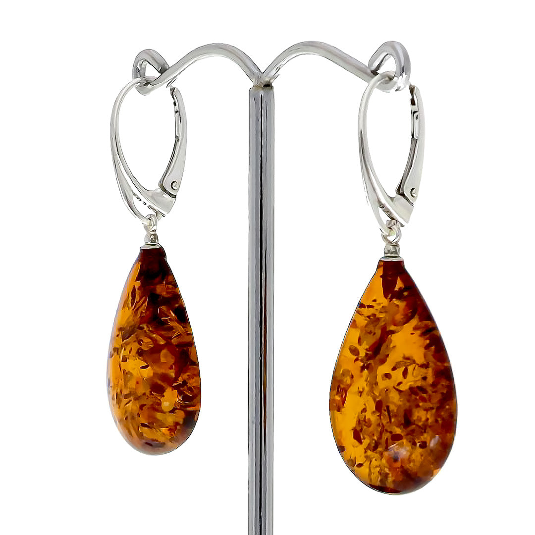 Baroque amber earrings - 45