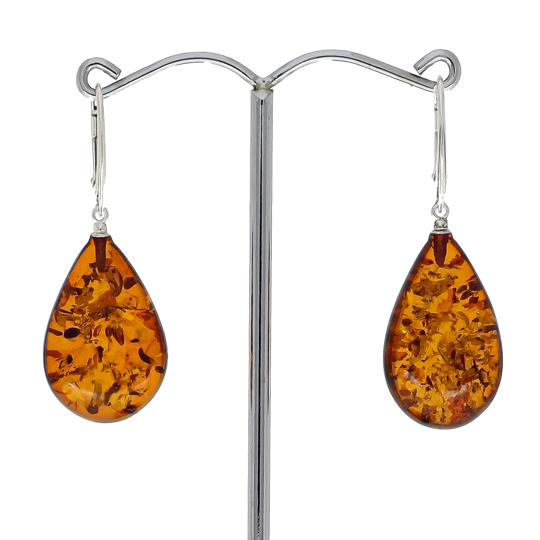 Baroque amber earrings - 45