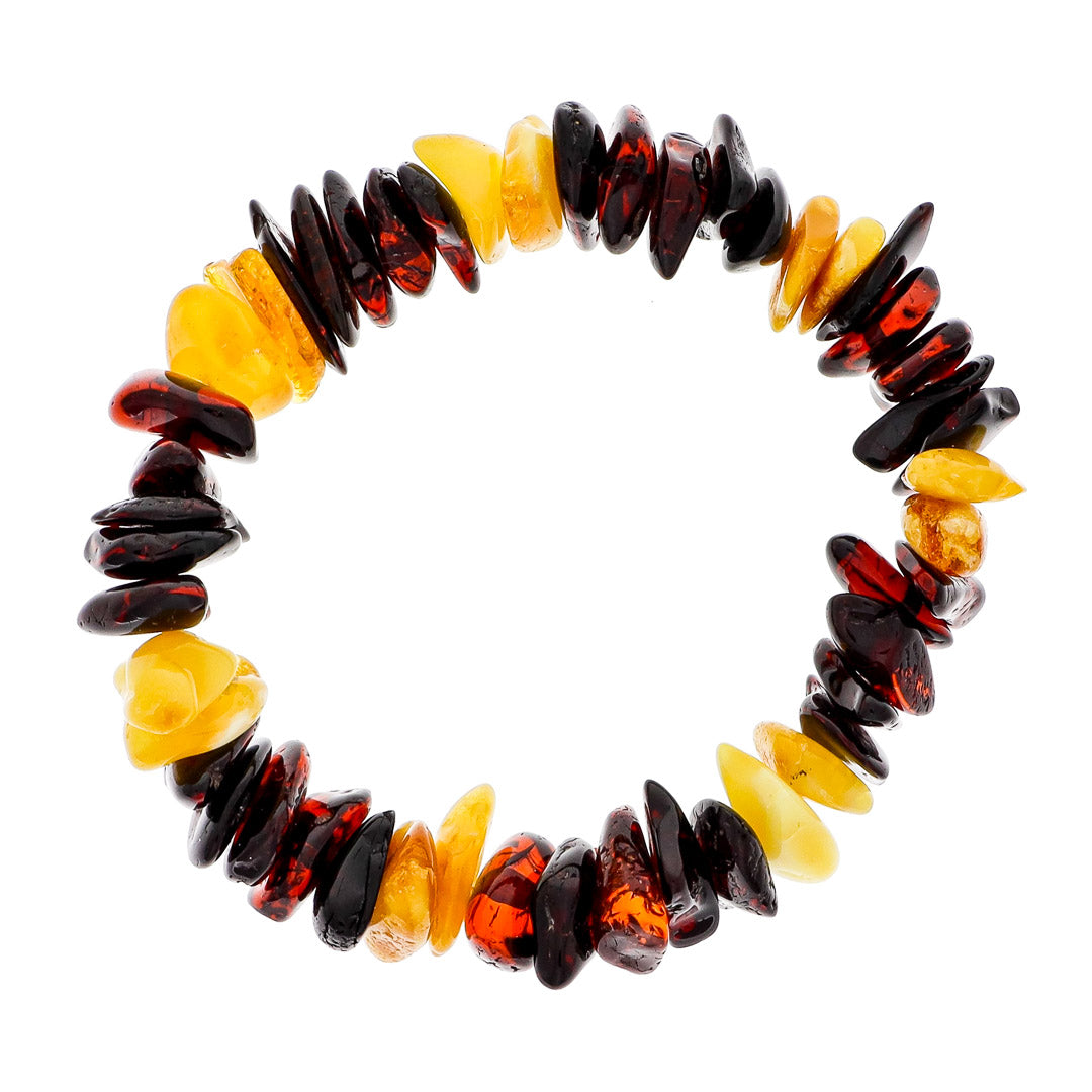 Bracelet made of polished chips of pure amber - For children from 4 years old - AB 0087