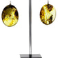 Amber earrings with natural mossy flora inclusions &amp; sterling silver - 59